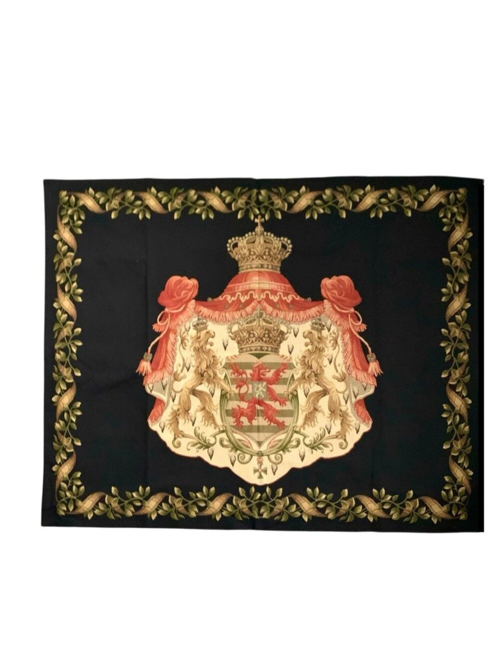 Tapestry Royal Crest Large Coat of Arms Wall Mount  Vintage Old World Decor